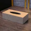 Caja de Pañuelos de Cuero Simple para Hogar Hotel Hotel Coche Caja de Pañuelos de Papel de Cuero Caja de Servilletas de Cuero para el Hogar