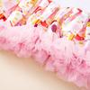 Vestido estampado de princesa para niñas, traje de tres piezas de manga corta de Pascua, estilo transfronterizo de verano