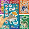 8 Pegatinas de Montaje de Pesca, Dibujos Animados Lindos Creativas para Manualidades DIY, Teléfono Móvil Cuaderno, Decoración de Taza de Agua Pegatinas Impermeables