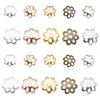 6/8mm Cinco Cores Ferro Liso Flor Oca Tampas Espaçadores de Contas Pulseira DIY Feita à Mão Acessórios de Joias