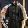 Moda Nacional Camisa de Manga Curta com Gola Jacquard Chinesa Masculina Verão Retrô Textura de Padrão Escuro Fivela Terno Feito na China