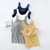 Top de Alça Larga com Bojo Feminino Peça Única de Roupa Íntima Top Longo Anti-deslizamento