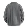 2026 Novo Outono/Inverno Transfronteiriço Masculino Simples Gola Alta Solto Zíper Suéter de Malha Tamanho Grande Jaqueta Suéter Casual para Homens