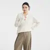 [169 Yuan com Frete Grátis] Suéter de Lã com Capuz e Zíper Meio Aberto Feminino Suéter de Lã e Cashmere Feminino Feminino 10063
