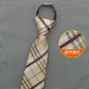 Corbata pequeña con cremallera para mujer, estilo JK a cuadros, 39 cm, uniforme escolar de estilo universitario, camisa de uniforme japonés, pajarita para estudiante, corta gratis para hombre