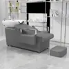 Venta Directa de Fábrica Cama de Champú Cerámica para Barbería Cama de Enjuague Semi-reclinable Cama para Salón de Peluquería Cama de Champú Estilo Celebridad de Internet