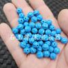Cuentas de calabaza de turquesa azul de imitación, cuentas de jade de imitación, melón bendecido azul cielo, pulsera, collar, accesorios, cuentas hechas a mano