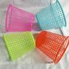 Cesta de papel de plástico para el hogar, cubo sanitario hueco descubierto para hotel, cubo de basura para cocina, sala de estar, baño, cesta de basura simple