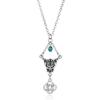 Suministro transfronterizo AliExpress Personalidad Retro Campo de batalla antiguo Legendario Colgante de joyería Collar de cardo escocés nórdico