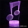 Comercio Electrónico Transfronterizo Más Vendido Serie de Notas Musicales Luz de Noche 3D Musical, Lámpara de Mesa Táctil Colorida, Lámpara de Regalo Creativa
