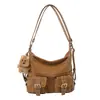 Mochila Retro Súper Popular para Mujer Invierno 2025 Nueva Bolsa de Hombro de Nicho para Viajar de Forma Cotidiana Bolso Cruzado Casual de Gran Capacidad