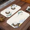 Nuevo Tapete de Té Chino Absorbente Material de Lodo Diatomeas Ceremonia del Té Bandera de Té Zen Bandera de Mesa Rectangular Antideslizante Anticolisión Tapete de Té