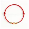 Pulsera de Oro Puro 999 con Cuentas de la Suerte, Hilo Rojo para el Año de Nacimiento, Mes Completo del Bebé, Adulto, Ceremonia de Apertura, Joyería de Oro, Regalo Casual