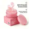 Mascarilla Rosa para Ojos con Cafeína y Colágeno Transfronteriza, Hidratación Suave, Cuidado, Retención de Humedad, Elasticidad, Mejora de la Relajación del Área de los Ojos, Nutrición