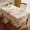 Mantel de PVC estilo americano, rectangular, impermeable, a prueba de aceite, lavable, tapete para mesa de centro, uso doméstico, lujo ligero, mantel de tacto de alta gama