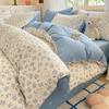 Juego de cama de dibujos animados de algodón puro de cuatro piezas 2025 Nuevo Invierno Ropa de cama para niños Sábanas Cubre edredón Juego de cama de tres piezas para dormitorio