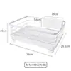 Escurridor de platos estilo japonés para guardar tazones, platos, palillos y cubiertos, nuevo estante de almacenamiento de cocina con cesta de doble capa