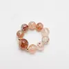 [Buena Suerte] Pulsera de Cristal Super Siete Negro Dorado Natural para Mujer La Más Fácil de Combinar Pulsera Super Siete Negro Dorado Venta al por Mayor