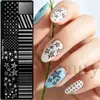 Nueva placa de transferencia de herramientas para arte de uñas transfronteriza con patrones dulces y geniales de estrellas, puntos, rayas y olas para transferencia de uñas