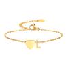 Pulsera de acero inoxidable 26 letras inglesas dorada para mujer, accesorios de moda con personalidad, letras opcionales BR-1438