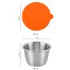 Prato de tempero de aço inoxidável 304 transfronteiriço selado à prova de vazamentos com tampa de silicone Prato de tempero Molho de soja Prato de molho de salada de tomate
