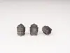 Piedra Plateada Pequeños Accesorios Cabeza de Dragón Tallada Tres Vías 20mm Piezas DIY Accesorios Accesorios de Cuentas de Buda Accesorios