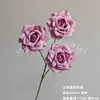 3 Rosas de Copo de Nieve para Decoración de Boda, Flores Artificiales Transfronterizas, Arreglo Floral para Salón de Bodas, Arreglo en Cascada de Flores Falsas de Rosa, Hecho a Mano