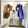 Chaleco Reversible de Forro Polar Otoño e Invierno Estilo Montaña Cuello Alto Forro Polar Cálido para Exteriores Hombres y Mujeres 9431