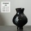 Vaso cerâmico rústico preto vintage estilo japonês, pote de cerâmica estilo wabi-sabi, peça decorativa para mesa de sala de estar de casa de temporada com senso de ambiente e adequado para flores secas