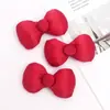 Lazo de tela relleno de algodón rojo navideño, satén, tridimensional, accesorio para el cabello DIY, accesorio para la ropa, accesorio decorativo