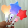 Palito luminoso de estrella de cinco puntas palito luminoso plateado palo de hada de amor juguete brillante accesorios de animación para escenario de concierto