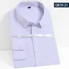 Camisa feminina de manga curta em fibra de bambu DA350 listrada de verão resistente a rugas manga meia manga profissional camisa de polegada LOGO da empresa