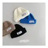 Gorros de Invierno Cálidos de Punto Estilo Coreano para Niños y Niñas, Gorros de Lana Versátiles, Gorros de Piel de Melón a Prueba de Viento para Bebés al Aire Libre, Gorros para el Frío