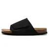 RUIZUSTOCK Ruizhu Chinelos Masculinos de Cortiça Tendência Chinelos de Uma Tira para Estudantes Sapatos de Praia de Couro Arenoso Masculinos