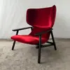 Sofá individual para proyecto hotelero personalizado transfronterizo, Sillón individual de ocio de madera maciza de fresno blanco de algodón con forma