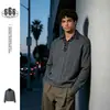 FEE THE END sudadera con cuello estilo retro americano de moda, conjunto de dos piezas, chaqueta de punto holgada para hombre, WY376