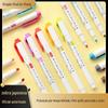 Marcador de luz dupla Zebra Zebra WKT7, marcador de cor manual para estudantes com marcador de foco suave