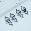 Liga eletroforese alta retenção de cor retrô nicho duplo ponto de suspensão broca aranha estilo escuro engraçado europeu e americano personalidade acessórios exagerados