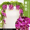 Flor de Glicina Artificial Enredadera Colgante de Techo Cadena de Flores Enredadera Flor Decorativa Planta de Plástico Cubierta de Tubería de Aire Acondicionado