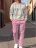 Sudadera con Cuello Redondo Estampado 3D y Pantalones Deportivos para Hombre Transfronterizos Primavera y Otoño 2025 Venta Caliente en Amazon