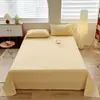 2026 Nuevo Estilo Hilo de Algodón Puro Teñido en Hilo Algodón Lavado Sábana Individual Cuadros Simples Cubre Cama de Algodón Puro Juego de Tres Piezas Ropa de Cama
