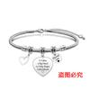Pulseira Europeia e Americana Transfronteiriça Pulseira de Osso de Cobra de Aço Inoxidável Presente de Feriado Comemorativo para o Dia do Professor Pulseira de Aço Titânio com Gravação Atacado