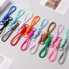 Popular Creativo Simple Lanyard para Teléfono Móvil Portatarjetas de Muñeco Pase de Abordar Llavero para Mochila Escolar Cuerda Trenzada Colorida Joyería para Colgar