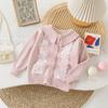 Conjunto de Duas Peças Suéter com Saia de Renda Borda de Bétula Tricô para Bebê Menina Outono e Inverno Novo Estilo Coreano Suéter Gola Redonda
