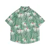Camisas Hawaianas de Manga Corta New Retro Transfronterizas para Hombres y Mujeres, Casual Modernas Holgadas para Parejas, Camisas Florales de Playa para Vacaciones