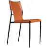 Silla de Comedor Minimalista Estilo Italiano Silla con Respaldo de Cuero de Silla de Montar Silla Simple Moderna para Hogar Restaurante Negociación Silla de Cafetería Popular en Internet