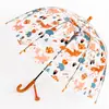 Guarda-chuva Transparente Infantil Estilo Japonês e Coreano Guarda-chuva Arco-íris Desenho Animado Nuvens Fofas Arco Apollo Guarda-chuva Transparente Infantil