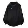 Suéter asimétrico para hombre europeo y americano, top de punto cruzado otoño e invierno holgado y casual, jersey, prenda base