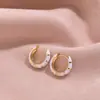 Pendientes de Gota de Aceite Coloridos Personalizados de Moda Europeos y Americanos Pendientes Geométricos Pendientes de Forma de C Modernos y Versátiles