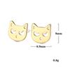 Comércio exterior venda quente aço inoxidável pequeno animal brincos de pino meninas personalidade simples animal de estimação gatinho brincos de aço inoxidável jóias